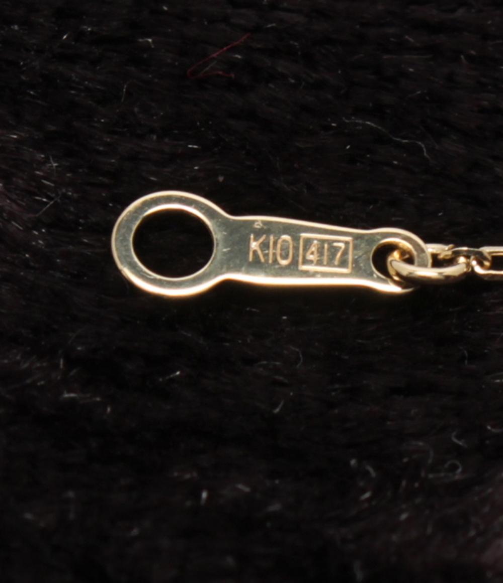 美品 クロチェ ネックレス K10 ホワイトオパール レディース Cloche