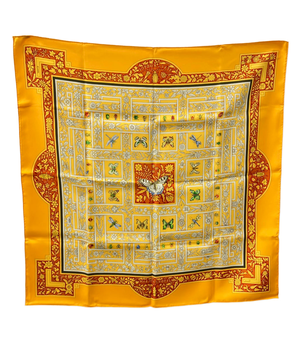 美品 HERMES スカーフ シルク100% カレ90 Joyaux de l'Eté レディース エルメス