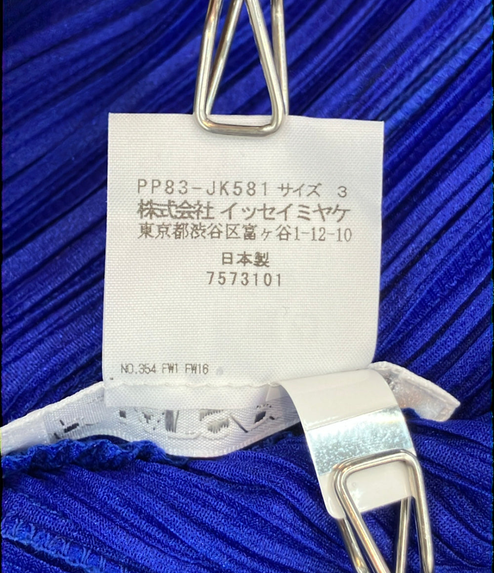 美品 PLEATS PLEASE ノースリーブシャツ アシンメトリー PP83-JK581 レディース SIZE 3 (L) プリーツプリーズ