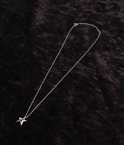 美品 STAR JEWELRY ネックレス K18 ダイヤ 0.02ct スターモチーフ レディース スタージュエリー