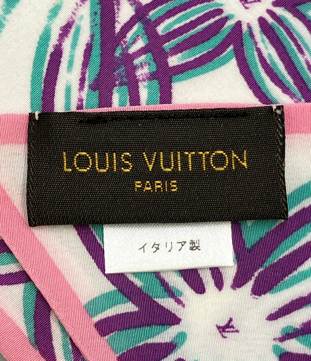 美品 LOUIS VUITTON スカーフ シルク100% バンドー フラワー M73957 レディース ルイ・ヴィトン