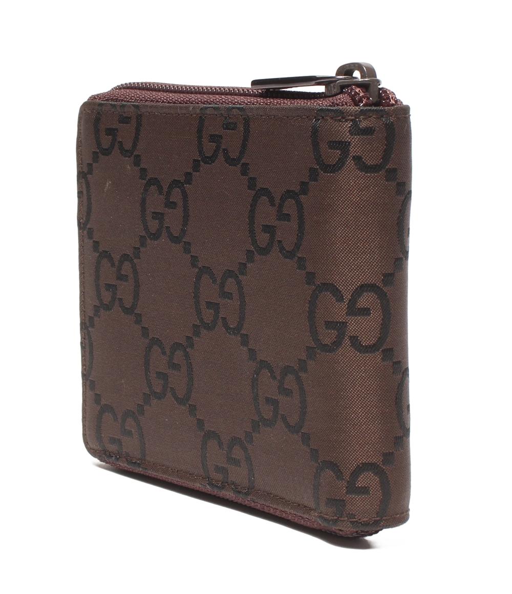 美品 GUCCI ラウンドファスナー二つ折り財布 034 1408 0801 メンズ グッチ
