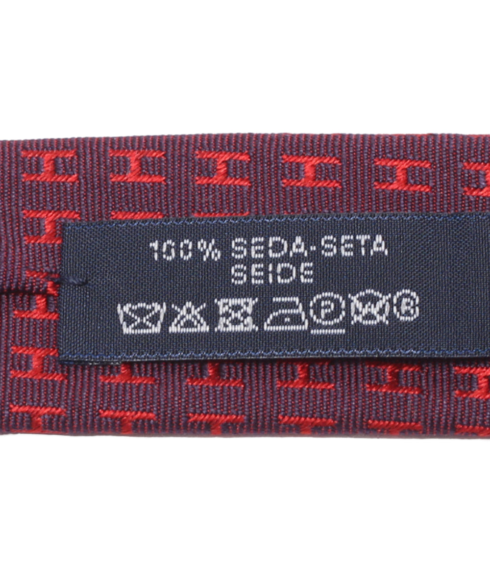 美品 HERMES ネクタイ シルク100％ ファソネH メンズ エルメス