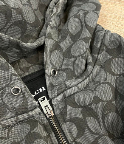 COACH パーカー ジップ シグネチャーモノグラム シグネチャー ジップアップパーカー メンズ SIZE LARGE (L) コーチ