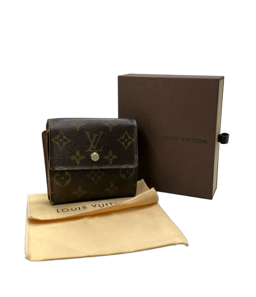 訳あり LOUIS VUITTON ダブルホック 二つ折り財布 ポルトフォイユ エリーズ モノグラム M61654 レディース ルイ・ヴィトン
