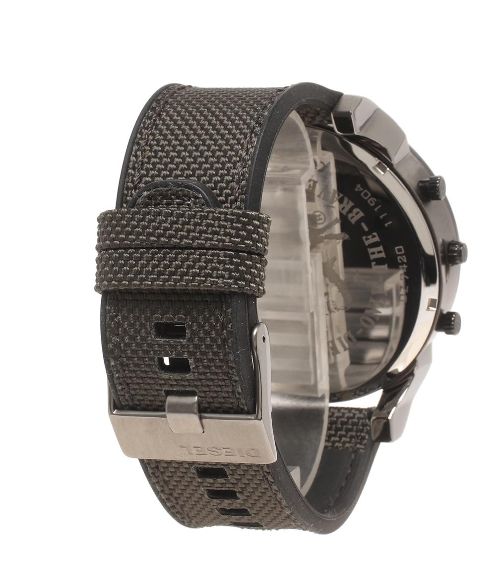 美品 DIESEL 腕時計 ミスターダディ Mr Daddy クオーツ ブラック系 DZ-7420 メンズ ディーゼル