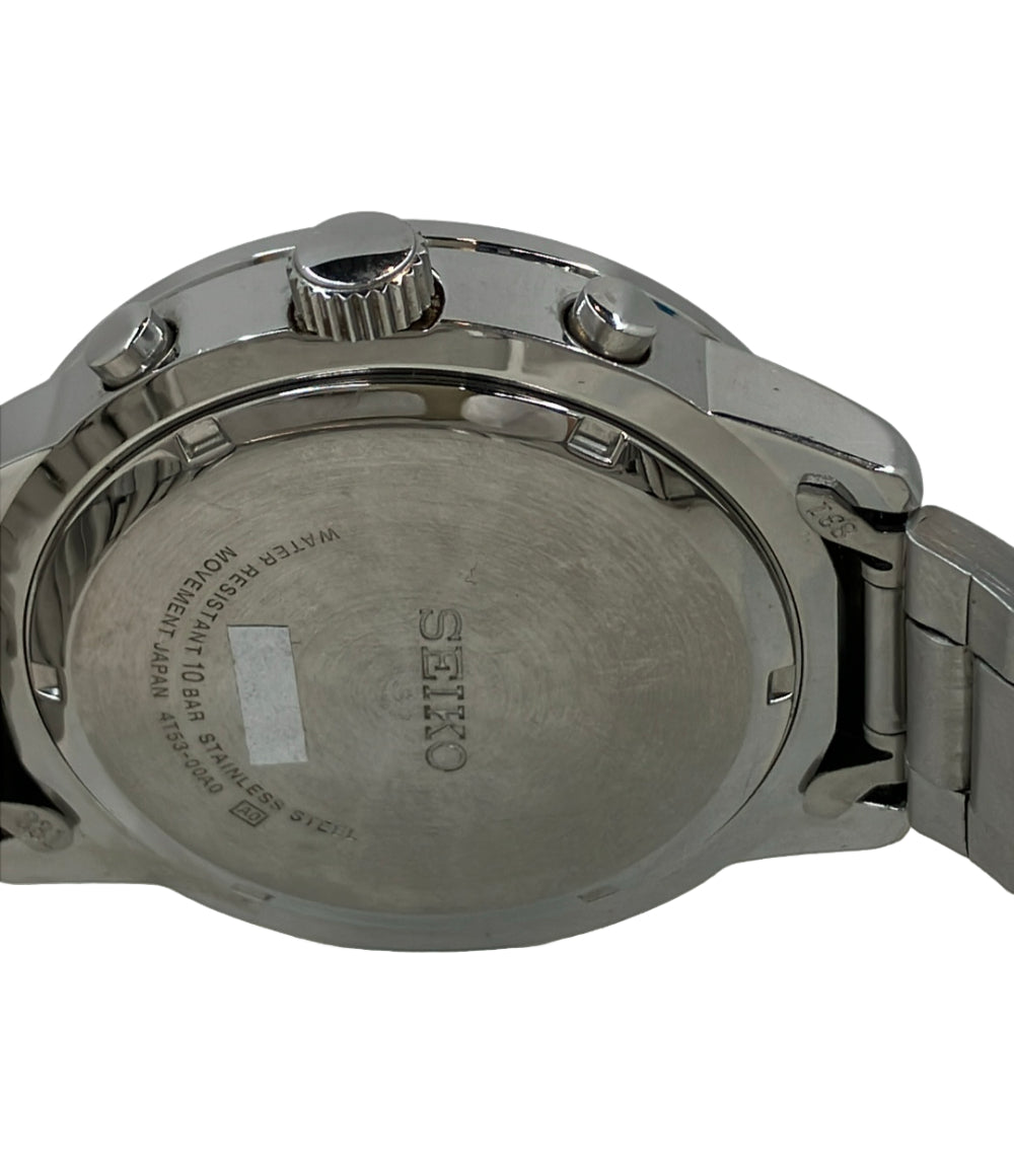 SEIKO 腕時計 クオーツ ブラック 4T53-00A0 メンズ セイコー
