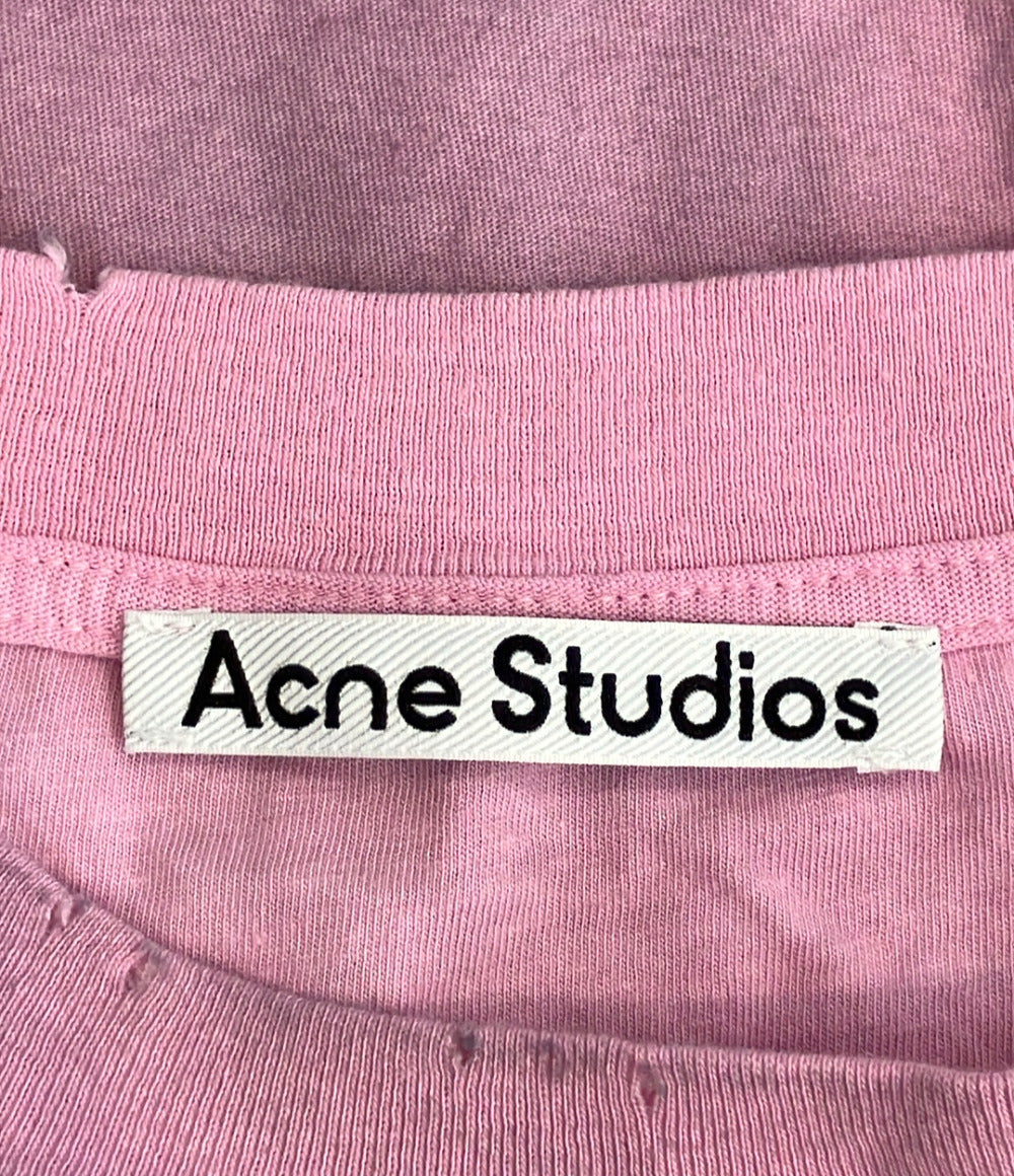 Acne Studios 半袖 スプレー加工ロゴTシャツ ダメージ加工 FN-UX-TSH1000013  CL0196 メンズ レディース SIZE XS アクネ ストゥディオズ