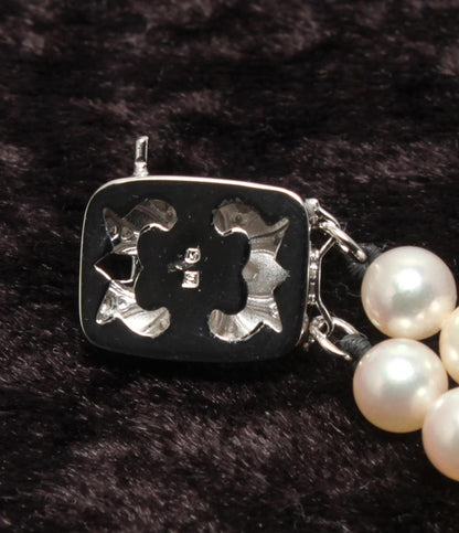 美品 MIKIMOTO 2連ネックレス SV パール 5.0-5.5mm レディース ミキモト