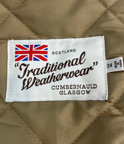 Traditional Weatherwear nano universe コート キルティング  ノーカラー シルバーボタン Aライン ARKLEY LONG2 L222APQC00246AA レディース