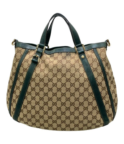 グッチ 2WAY ハンドバッグ ショルダーバッグ 肩掛け トートバッグ GGキャンバス 130734 001013 レディース GUCCI