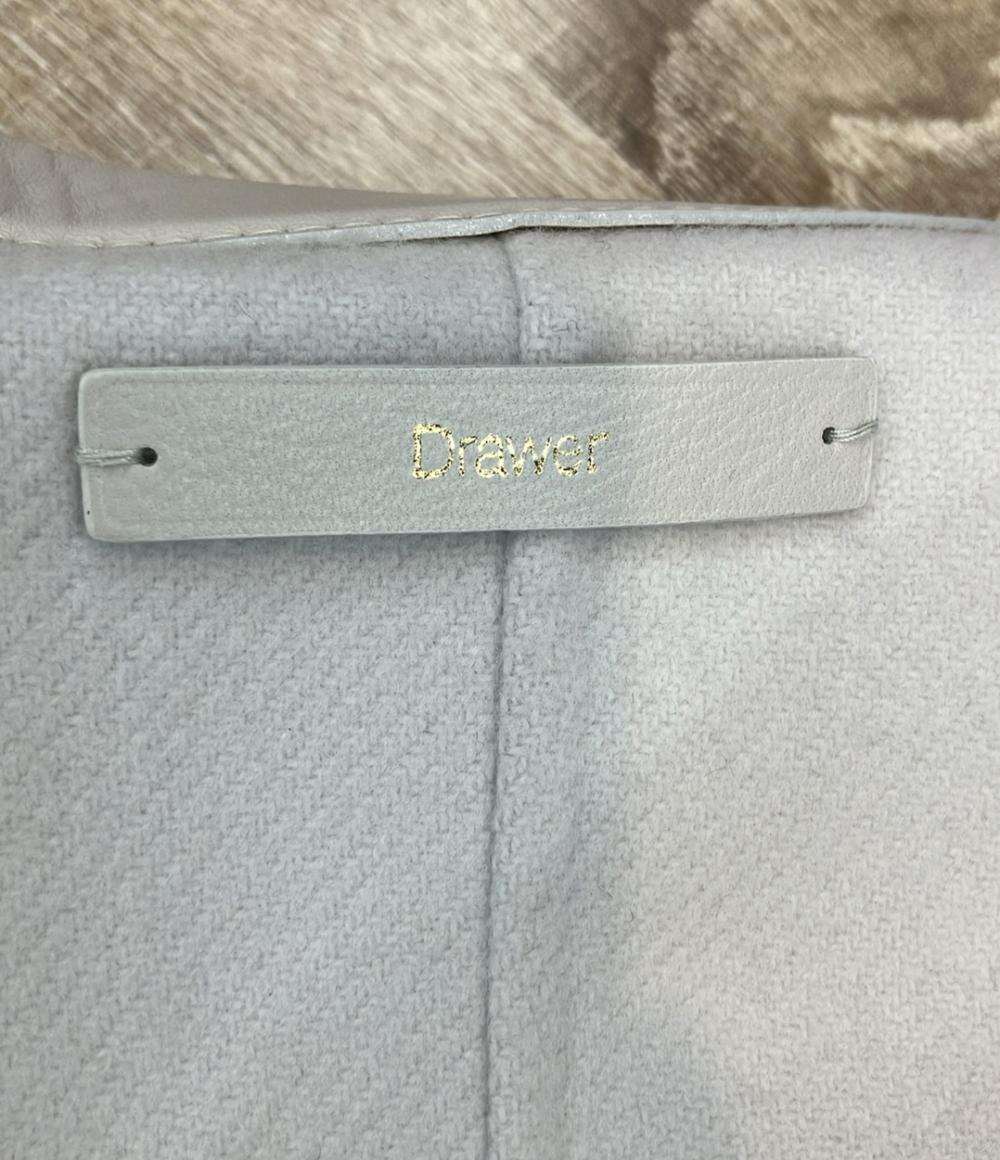 Drawer ベスト レザー オーバーサイズ レザーポケット ジレ 6522-234-0744 レディース SIZE 38 (S) ドゥロワー