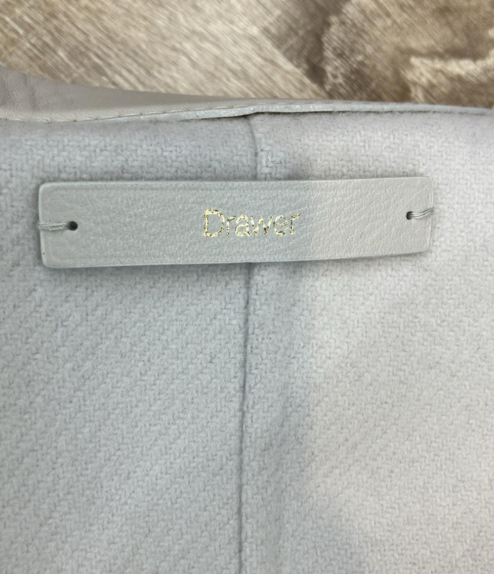 Drawer ベスト レザー オーバーサイズ レザーポケット ジレ 6522-234-0744 レディース SIZE 38 (S) ドゥロワー