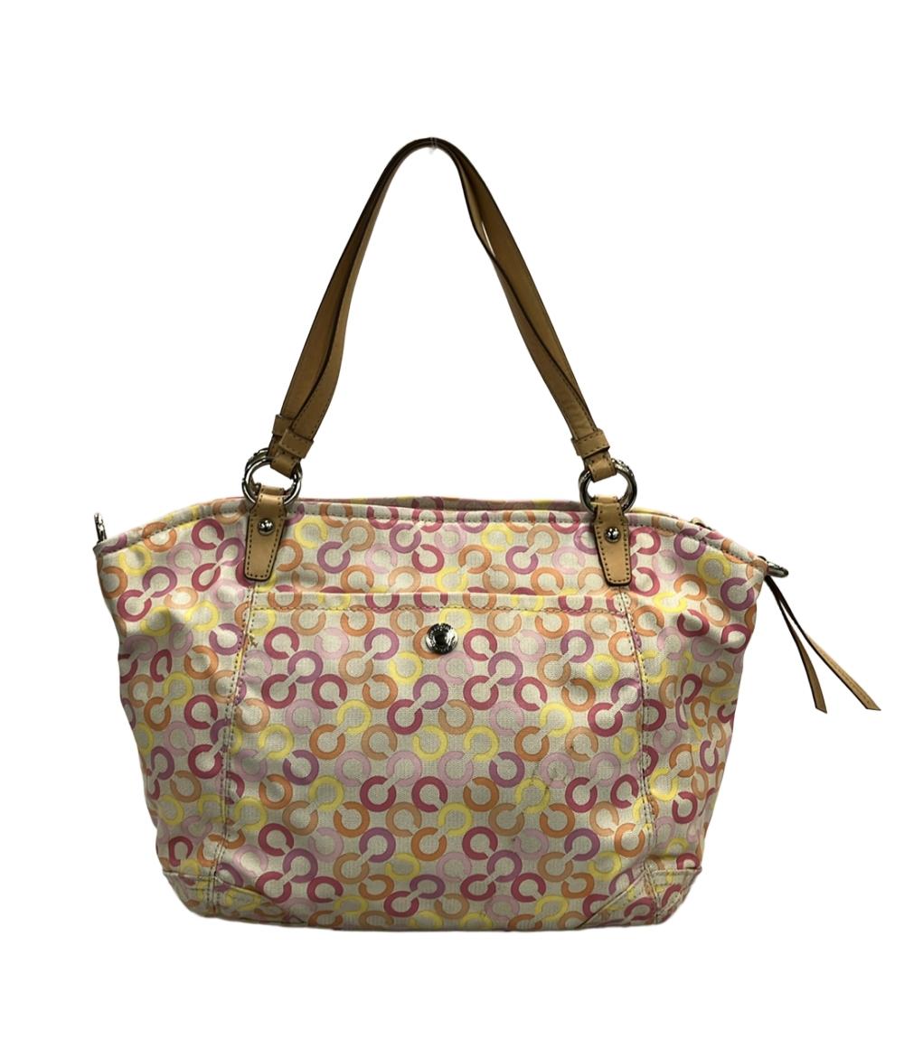 コーチ 2wayトートバッグ ショルダーバッグ 斜め掛け オプアート 13142
