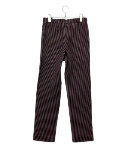 美品 ISSEY MIYAKE HOMME PLISSE ストレートパンツ メンズ SIZE 2 イッセイ ミヤケ オム プリッセ