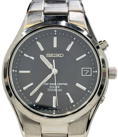 SEIKO 腕時計 ソーラー ブラック 7B42-0AN0 メンズ セイコー