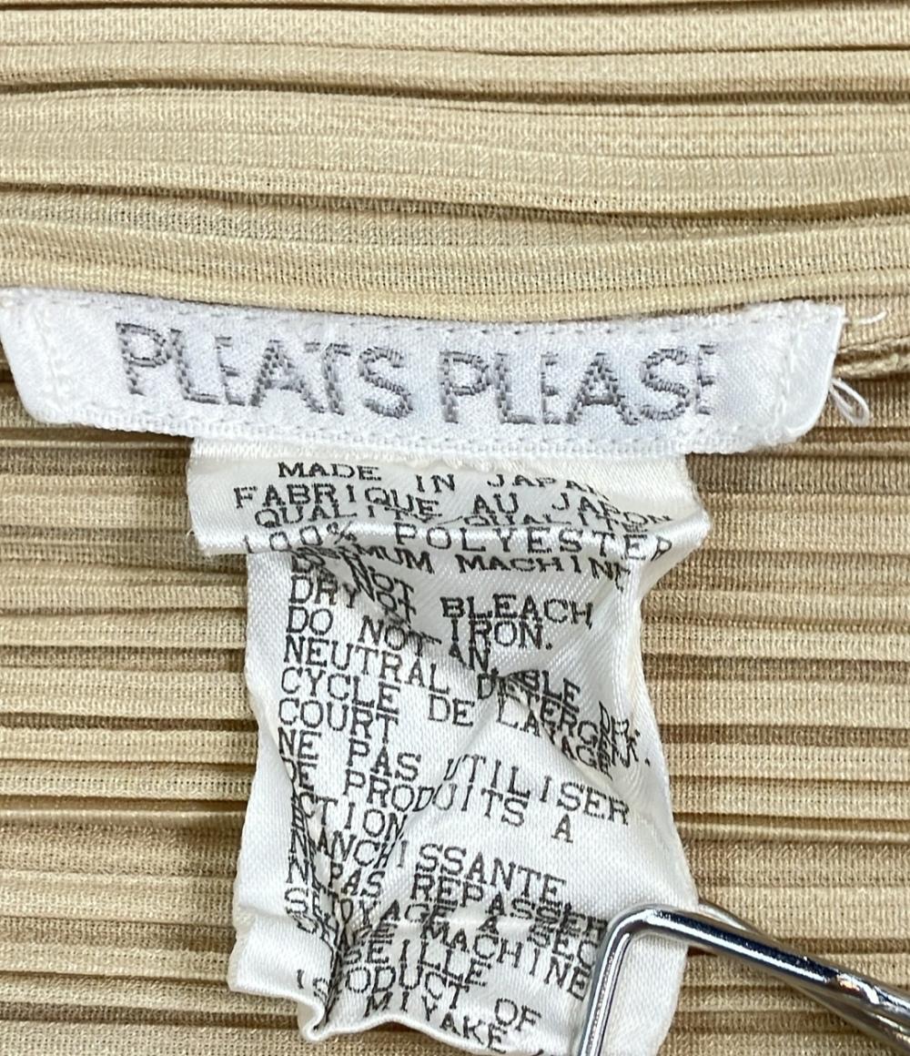 PLEATS PLEASE 長袖Tシャツ カットソー プリーツ加工 ボトルネック PP04-JK604 レディース SIZE 3 (L) プリーツプリーズ