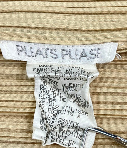 PLEATS PLEASE 長袖Tシャツ カットソー プリーツ加工 ボトルネック PP04-JK604 レディース SIZE 3 (L) プリーツプリーズ