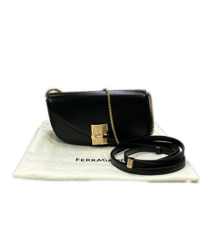 FERRAGAMO 2way チェーンショルダーバッグ 肩掛け 斜め掛け レディース フェラガモ