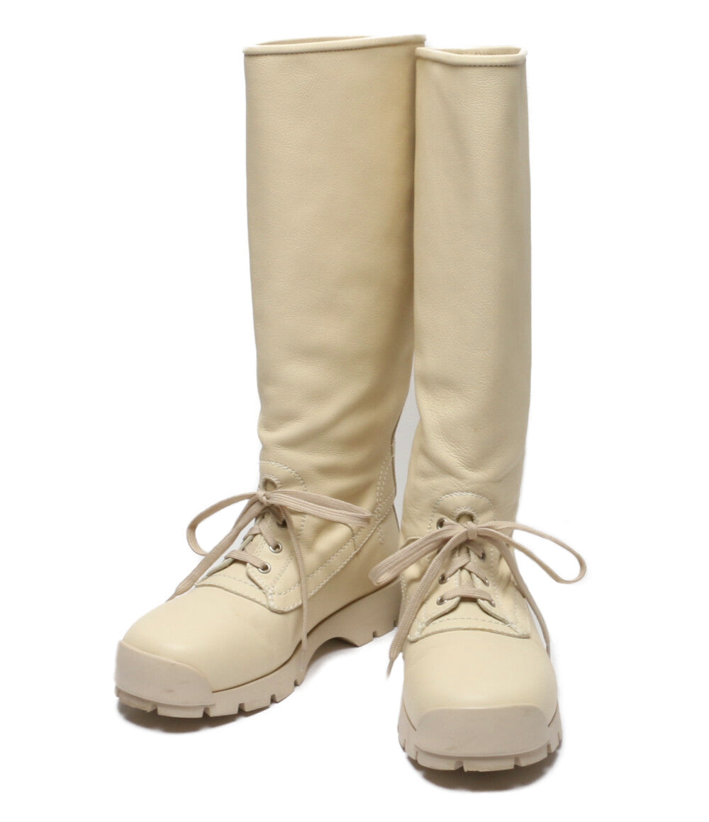 Jil sander ロングブーツ ホワイト レース メンズ SIZE - ジルサンダー