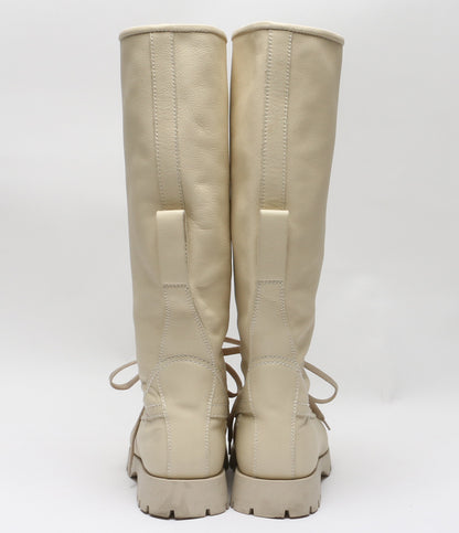 Jil sander ロングブーツ ホワイト レース メンズ SIZE - ジルサンダー