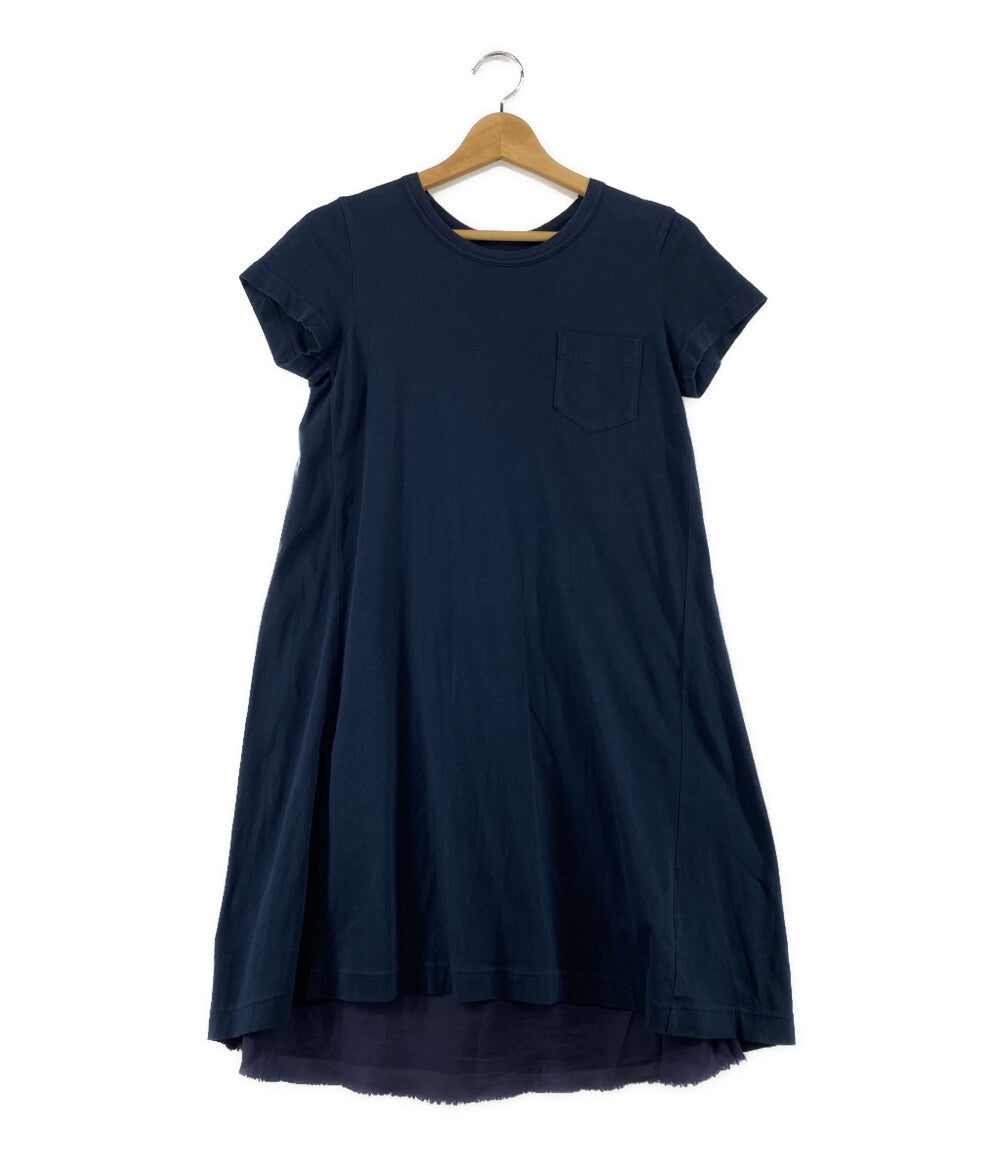 sacai 半袖ワンピース ネイビー 17-03334 レディース SIZE 1 サカイ