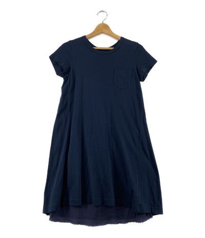 sacai 半袖ワンピース ネイビー 17-03334 レディース SIZE 1 サカイ