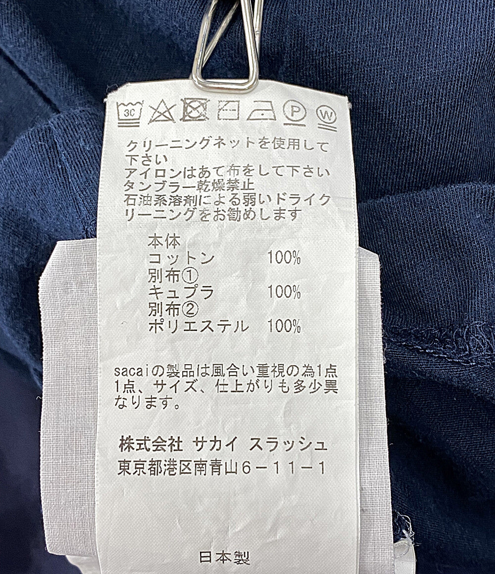 sacai 半袖ワンピース ネイビー 17-03334 レディース SIZE 1 サカイ
