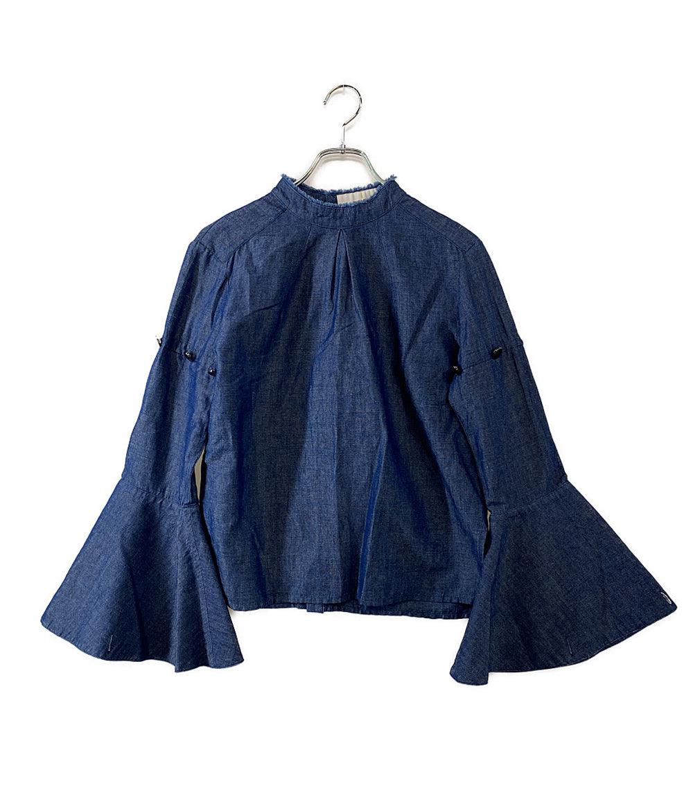 AKIRANAKA アキラナカ 長袖シャツ ペプラムスリーブ シャンブレー レディース SIZE 1