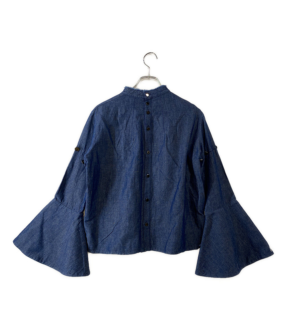 AKIRANAKA アキラナカ 長袖シャツ ペプラムスリーブ シャンブレー レディース SIZE 1