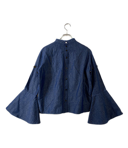 AKIRANAKA アキラナカ 長袖シャツ ペプラムスリーブ シャンブレー レディース SIZE 1