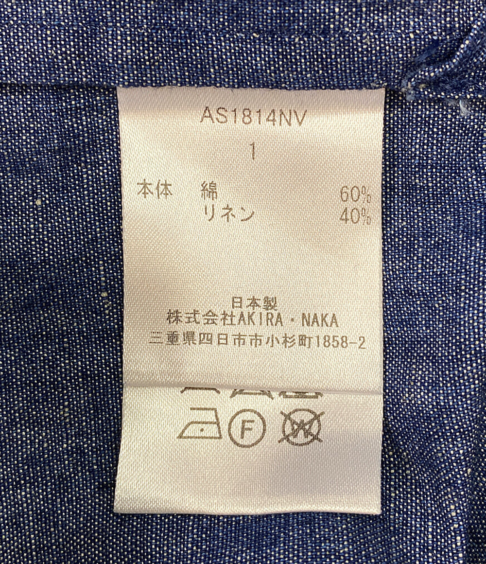 AKIRANAKA アキラナカ 長袖シャツ ペプラムスリーブ シャンブレー レディース SIZE 1