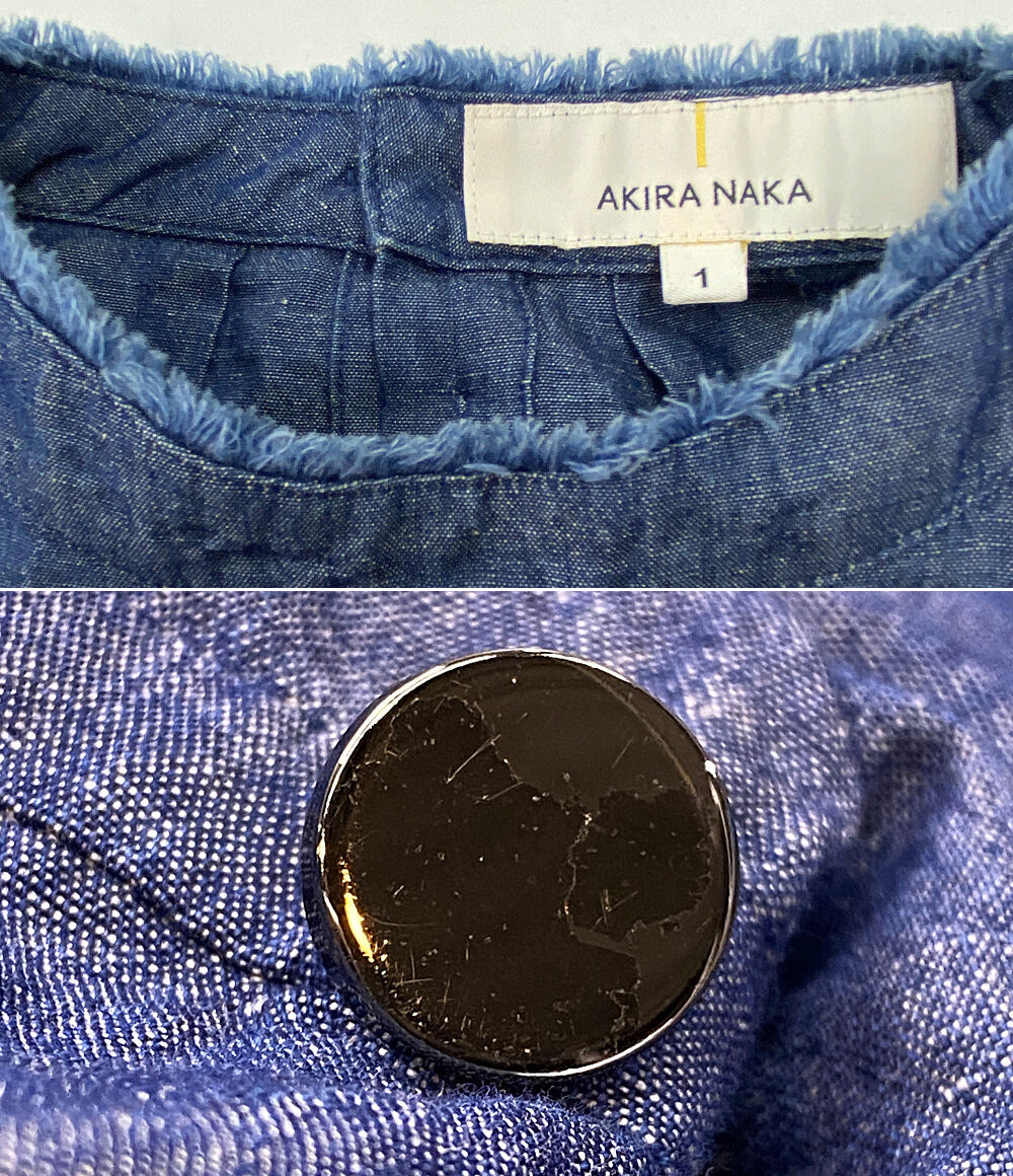 AKIRANAKA アキラナカ 長袖シャツ ペプラムスリーブ シャンブレー レディース SIZE 1