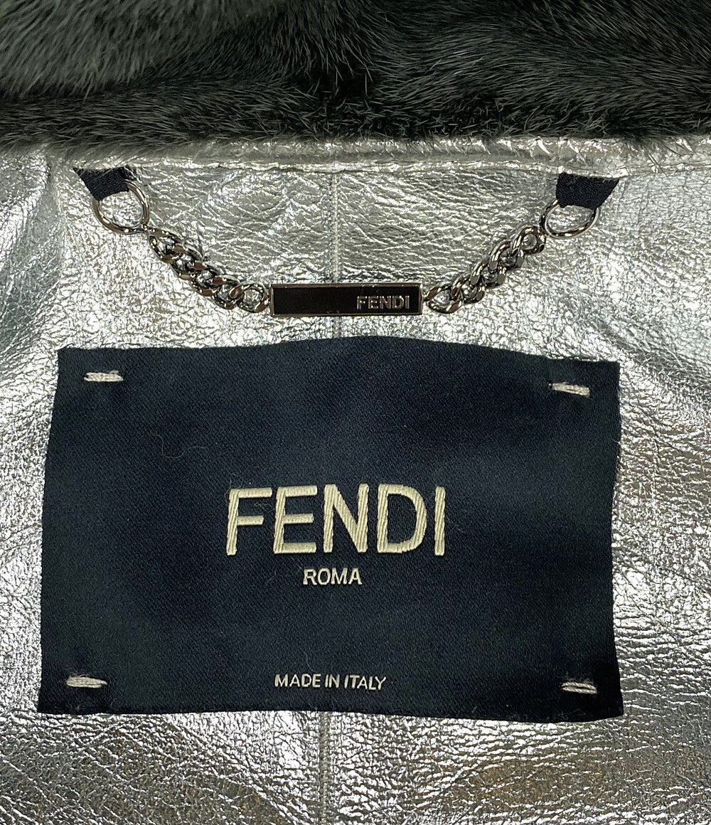 フェンディ 美品 ベルト付き ミンクロングコート 17-18AW    FNF278 レディース SIZE 40  FENDI