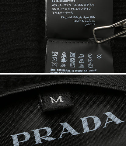 プラダ  ニット帽 ビーニー ブラック     UMD489 レディース SIZE M  PRADA