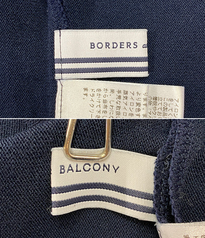 BORDERS at BALCONY ボーダーズ アット バルコニー スカラップ ニットドレス ワンピース レディース SIZE 36