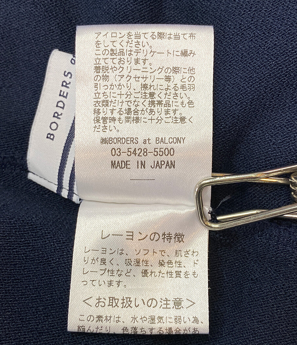 BORDERS at BALCONY ボーダーズ アット バルコニー スカラップ ニットドレス ワンピース レディース SIZE 36