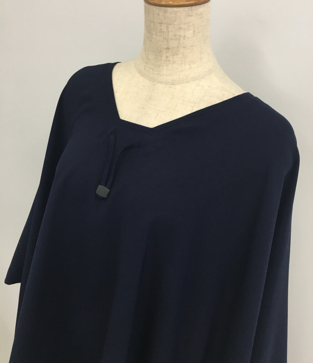 イッセイミヤケ  半袖シャツ ネイビー ドルマン 2019SS    IL93FT301 レディース SIZE 3  ISSEY MIYAKE