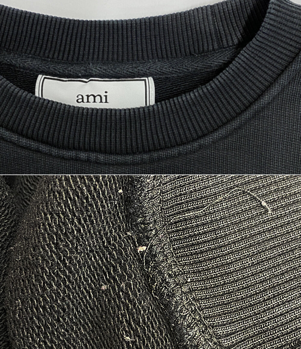 アミ アレクサンドル マテュッシ スウェットシャツ ブラック       レディース SIZE S  AMI Alexandre Mattiussi