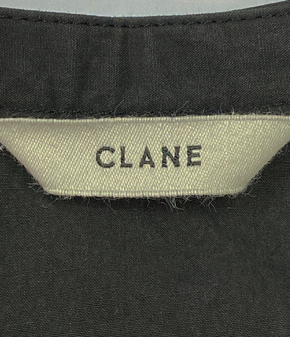 クラネ  ビッグカラーブラウス ブラック collar shirt       レディース SIZE 1  CLANE