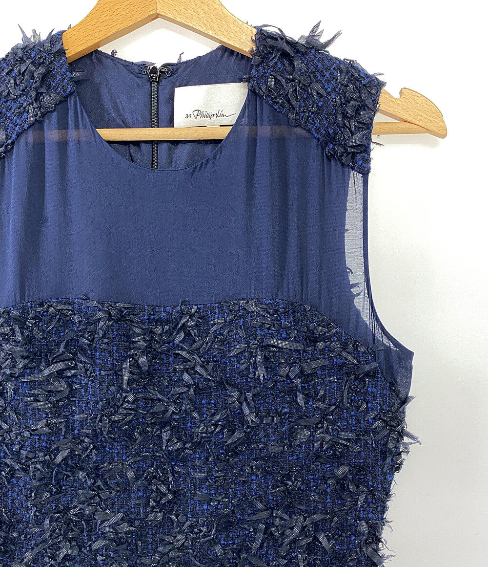 3.1 Phillip Lim ノースリーブワンピース ドレス ネイビー レディース SIZE - 3.1フィリップリム