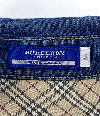 バーバリーブルーレーベル  デニムワンピース 半袖      レディース SIZE 36  BURBERRY BLUE LABEL