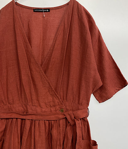 ツルバイマリコオイカワ ワンピース リネン レディース SIZE F TSURU BY MARIKO OIKAWA