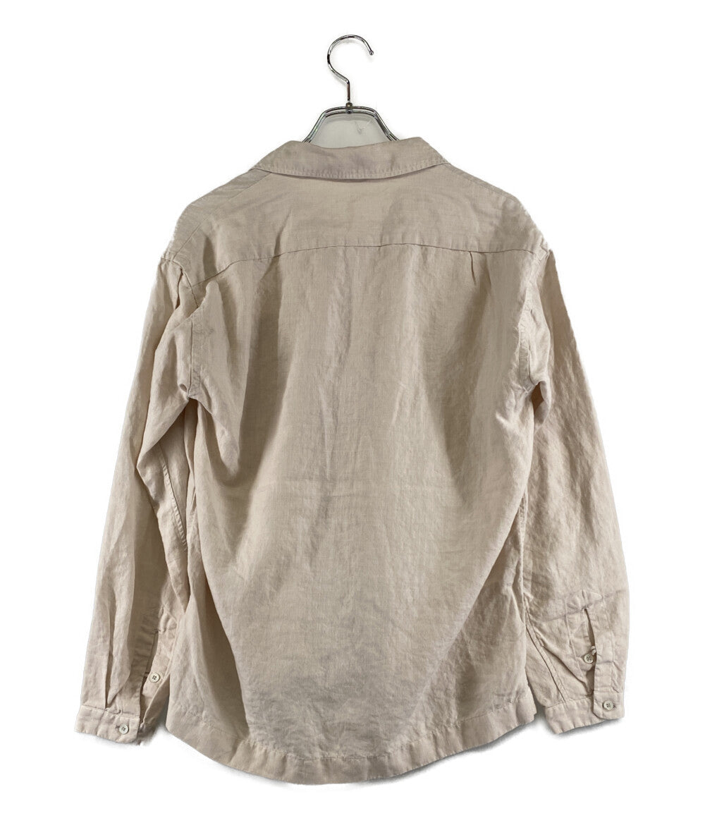 フォーティーファイブアールピーエム  開襟シャツ 長袖 リネン100 ベージュ      メンズ SIZE 2  45RPM