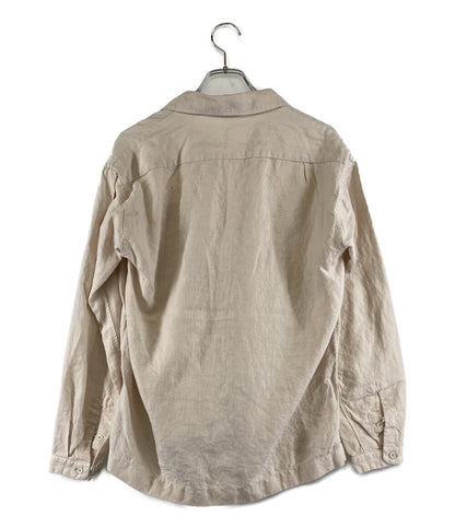 フォーティーファイブアールピーエム  開襟シャツ 長袖 リネン100 ベージュ      メンズ SIZE 2  45RPM