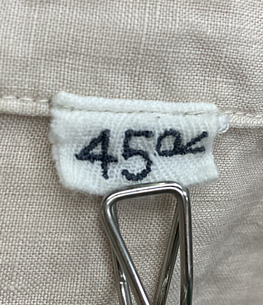 フォーティーファイブアールピーエム  開襟シャツ 長袖 リネン100 ベージュ      メンズ SIZE 2  45RPM