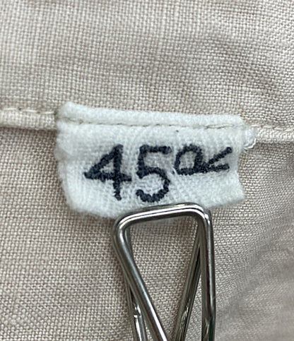 フォーティーファイブアールピーエム  開襟シャツ 長袖 リネン100 ベージュ      メンズ SIZE 2  45RPM