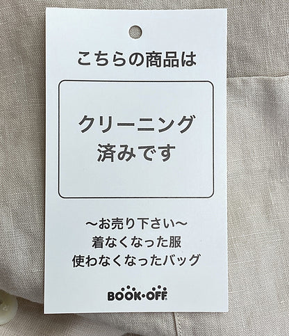 フォーティーファイブアールピーエム  開襟シャツ 長袖 リネン100 ベージュ      メンズ SIZE 2  45RPM