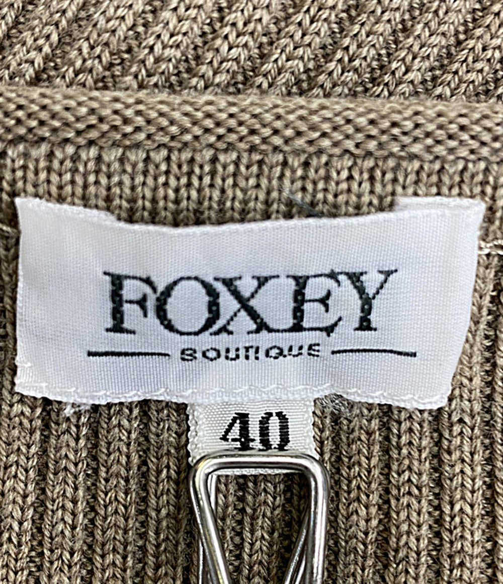 フォクシー ブティック  長袖ニットワンピース ベージュ ウール100      レディース SIZE 40  FOXEY BOUTIQUE