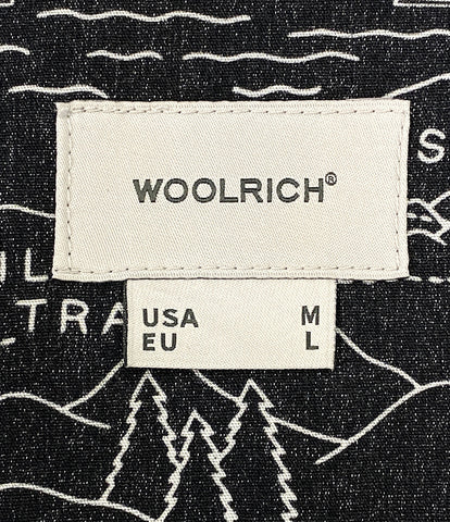 ウールリッチ  半袖シャツ オープンカラー プリント ゲレー      メンズ SIZE USA M  WOOLRICH